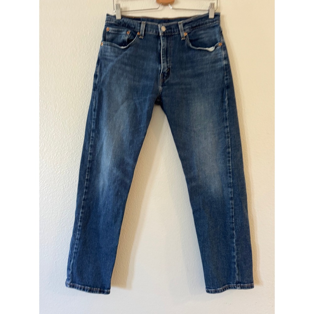 Levis 505 Regular Fit Straight Leg Jeans 32x30 Medium Wash Blue Denim Excellent